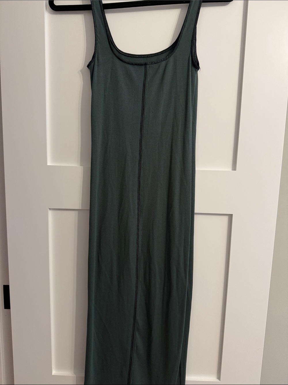 Aritzia Wilfred Deep Green Scoop Neck Maxi Dress - Picture 3 of 6